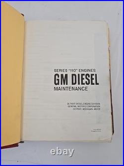 1966 GM Diesel 110 Engine Series Maintenance Book Detroit Diesel Series 71