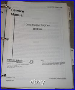 1993 Detroit Diesel Series 60 Engine Service Shop Repair Workshop Manual 6se483