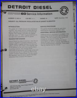 1993 Detroit Diesel Series 60 Engine Service Shop Repair Workshop Manual 6se483