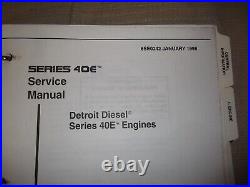 1998 Detroit Diesel Series 40e Engine Service Shop Repair Workshop Manual 6se242