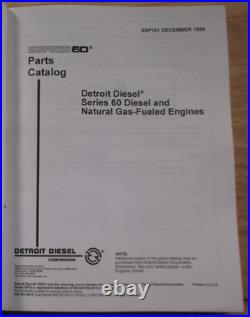 1999 Detroit Diesel Series 60 Engine Parts Manual Book Catalog Books Set