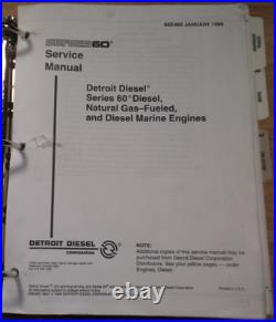 1999 Detroit Diesel Series 60 Engine Service Shop Repair Overhaul Manual 6se483