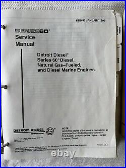 1999 Detroit Diesel Series 60 Engine Service Shop Repair Workshop Manual 6se483