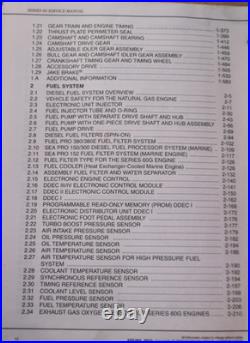2000 Detroit Diesel Series 60 Engine Service Shop Repair Workshop Manual Book 1
