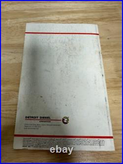 2001 Detroit Diesel Series 60 Engine Owner Operator Manual 14.0L 12.7L 11.1L
