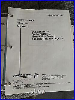 2004 Detroit Diesel Series 60 Engine Service Shop Repair Workshop Manual 6se483