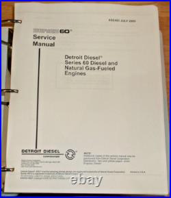 2005 Detroit Diesel Series 60 Engine Service Shop Repair Overhaul Manual 6se483