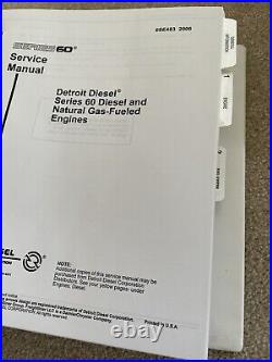 2006 Detroit Diesel 60 Series Engine Shop Service Repair Manual Set