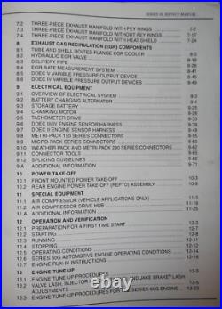 2006 Detroit Diesel Series 60 Engine Service Shop Repair Workshop Manual 6se483