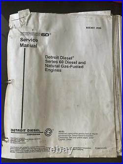 2008 DETROIT DIESEL SERIES 60 TRUCK ENGINE SERVICE REPAIR WORKSHOP MANUAL Book