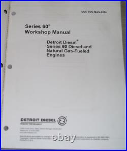 2011 Detroit Diesel Series 60 Engine Service Shop Repair Workshop Manual Set