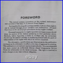 DETROIT DIESEL Series V-71 TRUCK ENGINE Shop Overhaul Manual repair service book