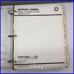 Detroit Diesel 53 Series Engine Service Repair Manual COMPLETE SET Sections 1-15 Detroit Diesel 53 Series Engine Service Repair Manual COMPLETE SET Sections 1-15
