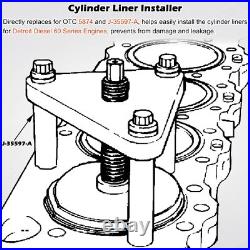 Detroit Diesel 60 Series 14L 12.7L Cylinder Liner Installer Tool J-35597-A, 5874