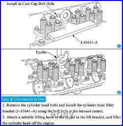 Detroit Diesel 60 Series Engines J-35641-A Cylinder Head Lift Bracket Tool Alt