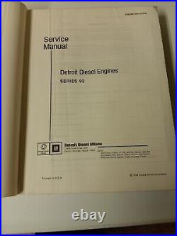 Detroit Diesel Engine 92 Series Service Repair Manual