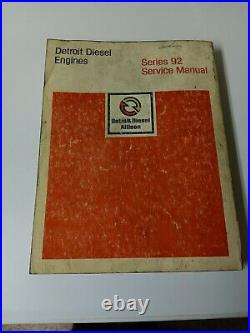 Detroit Diesel Engine 92 Series Service Repair Manual