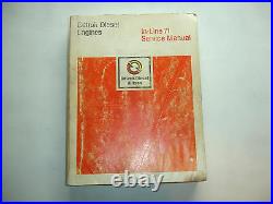 Detroit Diesel Inline In-Line Series 71 Engine Service Shop Repair Manual 1977
