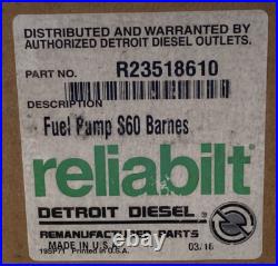 Detroit Diesel S60 Remanufactured Engine Fuel Pump R23518610 Reliabilt Series 60