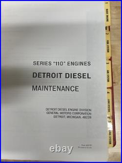 Detroit Diesel Series 110 Engine Factory Shop Service And Repair Manual New