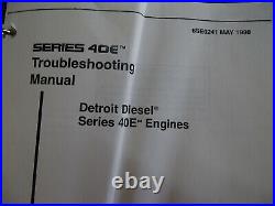 Detroit Diesel Series 40E Troubleshooting Manual 6SE0241 May 1998