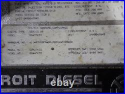 Detroit Diesel Series 50 8.5 Liter Engine RUNS STRONG! VIDEO! 275 HP 6043TK33