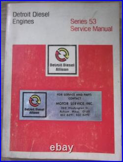 Detroit Diesel Series 53 253 353 453 653 Engine Service Repair Overhaul Manual