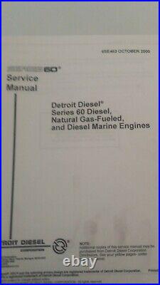 Detroit Diesel Series 60 Engine Service Shop Repair Workshop Manual 6se483 9501