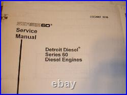 Detroit Diesel Series 60 Engines Factory SERVICE MANUAL Shop Repair O'haul EPA07
