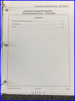 Detroit Diesel Series 71 Service Manual 2 Volume Set Missing Ch 10 & 11 Detroit Diesel Series 71 Service Manual 2 Volume Set Missing Ch 10 & 11
