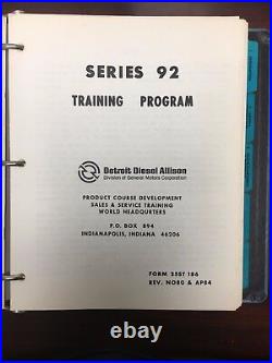 Detroit Diesel, Series 92 Advanced Service Training Guide