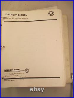 Detroit Diesel Series 92 Engine Service Repair Manual