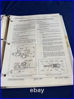 Detroit Diesel Series V-71 Service Manual Set 1989 Sections 1-3, 4-15
