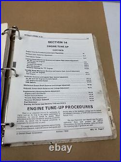 Detroit Diesel Series V-71 Service Manuals Sections 1-7, 12-15