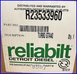 Detroit Diesel Turbocharger Series 50/60 Reliabilt Part #R23533960 Garret GTA 40