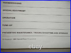 EC Detroit Diesel Engine Series 53 Factory Service Shop Manual Set Gen & Marine