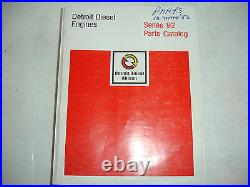 EC Detroit Diesel Series 92 Engines PARTS CATALOG Book Service Shop Manual OEM