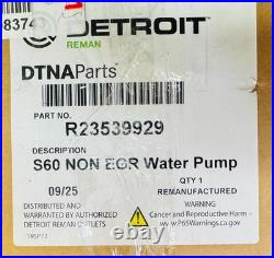 Genuine OEM Detroit Diesel S60 Water Pump for Series 60 12.7L Diesel Engines