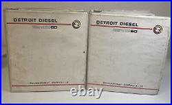 Lot of 2 Detroit Diesel Binders Series 60 65E483 ServiceManual Sections 1-14