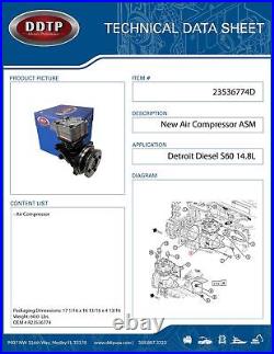 New Air Compressor, Detroit Diesel Series 60 14.8L (R23536774, 23536774)