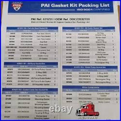 OVERHAUL GASKET SET for 12.7L Series 60 PAI# 631251 Ref# DETROIT DIESEL 23532720