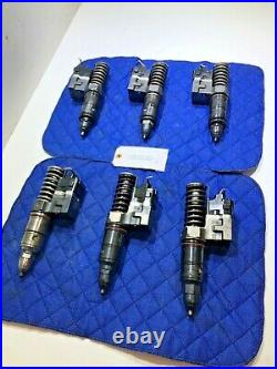 SET of 6 Detroit Diesel Series 60 12.7 Injectors Peterbilt Kenworth R4057340 OEM