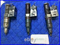 SET of 6 Detroit Diesel Series 60 12.7 Injectors Peterbilt Kenworth R4057340 OEM