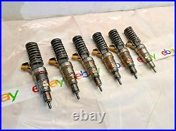 Set of 6 Detroit Diesel Series 60 Fuel Injectors 0414703002 OEM