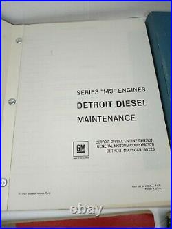 VTG Detroit Diesel GM Series 149 53 v-71 2-71 71 2cy 3/4/6cyl 110 eng Manual lot